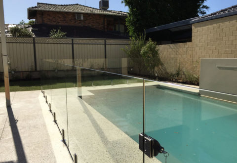 Frameless glass pool fencing in Perth