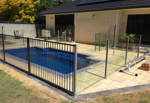 Semi-frameless glass and alloy pool fencing