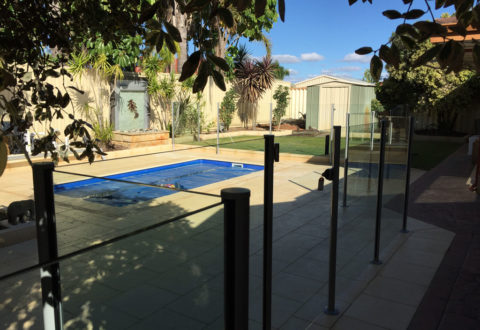 Semi-frameless pool fence, Perth