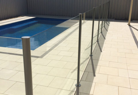 Semi-framelss glass pool fencing in Perth